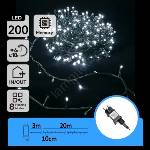 Aigostar - LED външна гирлянда 200xLED/3, 6W/230V 20m IP44 студено бяло (AI2121)