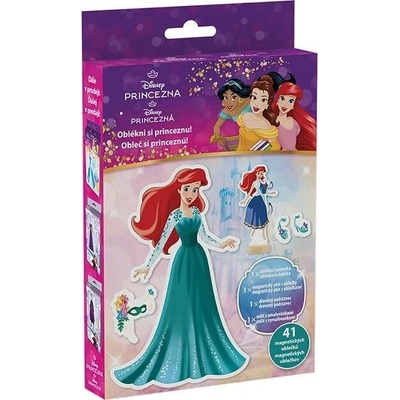 Magnetické oblékání s omalovánkou Disney Princezny