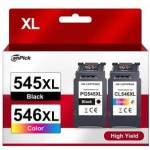 CanPick PG 545 CL 546 XL PG-545XL CL-546XL Multipack Replacement for Canon Printer Cartridge 545 546 XL for Pixma MX495 TR4550 TR4551 MG2550s MG2555s TS3150 TS3151 TS3350 MG3050 MG3051 (1 Black 1 Color) - dru