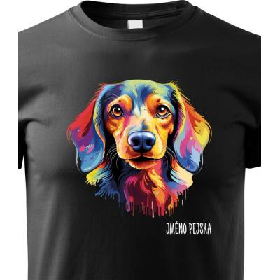 Dětské tričko Jezevčík Černá Canvas tričko 2444