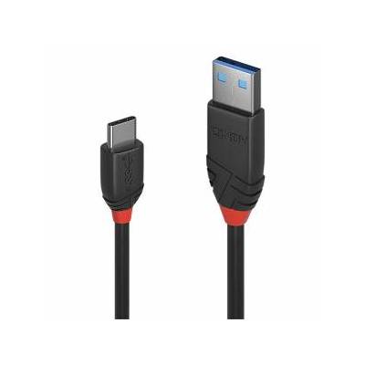 Кабел LINDY 36915 : : Black Line, USB 3.1, Type A към Type C, Male - Male, 0.5 м, Черен, LNY-36915