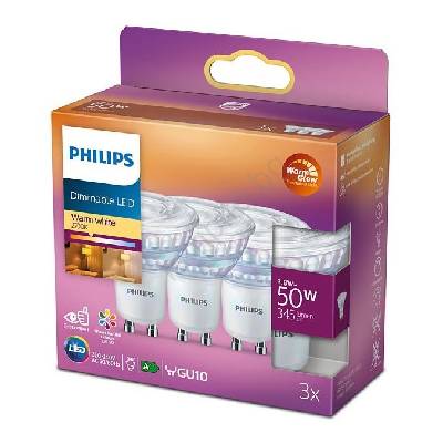 К-кт 3бр. LED димируеми крушки Philips Warm Glow GU10/3, 8W/230V 2200-2700K (P4908)