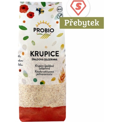 ProBio Krupice špaldová celozrnná BIO 400 g – Zboží Dáma