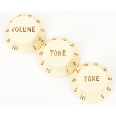 Fender Stratocaster Knobs, Aged White