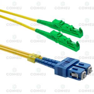 Conneu E2000/APC-SC/UPC, Сингъл мод, Дуплекс, 2 мм, 10м (CNFJ-E2ASCOS2DYE2mm-10)