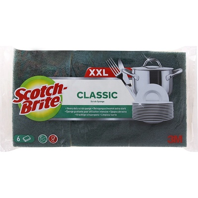 SCOTCH BRITE Classic XXL špongia na umývanie riadu 6 ks