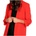 PIECES Сако Pieces Boss 3/4 blazer - Red (High Risk Red)
