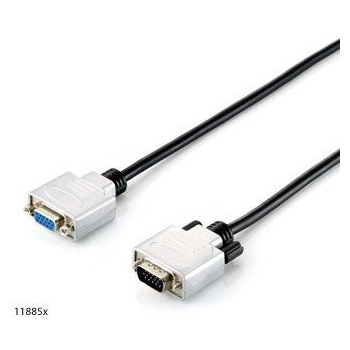 Equip 118855 VGA кабел 15 м VGA (D-Sub) Черен, Сребърен (118855) (118855)