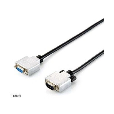 Equip 118855 VGA кабел 15 м VGA (D-Sub) Черен, Сребърен (118855)