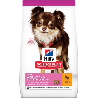 Hills Science Plan Adult 1-6 Light Small & Mini kuracie 6 kg