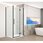 SAPHO Trinity - Душ кабина 90x80 см, дясна, матирано стъкло/черна GT5680-90MR-B (GT5680-90MR-B)
