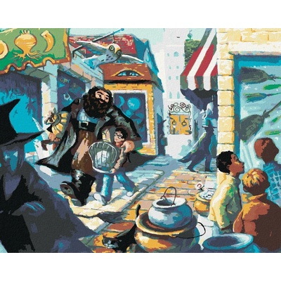 Zuty Příčná ulice harry potter 40 x 50 cm vypnuté plátno na rám 8596530133254