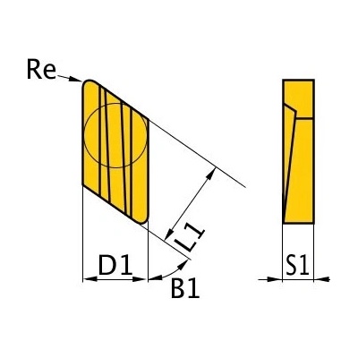 Břitové destičky K/55°, 5 ks