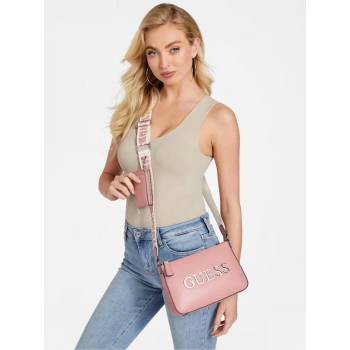 Guess dámská kabelka crossbody Caracara růžová