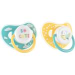 Lorelli Силиконови залъгалки Lorelli Baby Care - С капаче, 6м+, 2 броя, Yellow/Blue (10220760001) - ozone