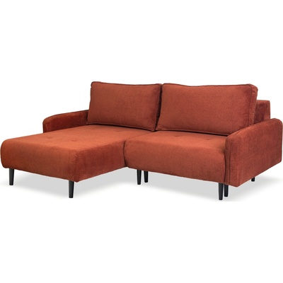 Wilsondo Meta Rohová rozkladacia sedačka s úložným priestorom terracotta strana Ľavá