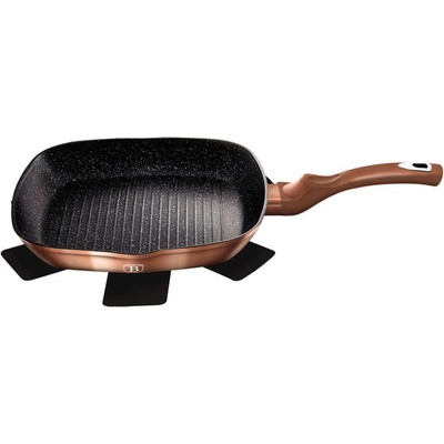 BerlingerHaus grilovací s mramorovým povrchem Rosegold Metallic Line 28 cm