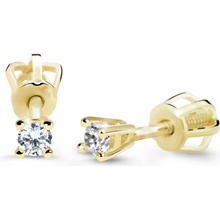 Cutie Diamonds náušnice kôstky zo žltého zlata s briliantmi DZ60129-30-00-X-1