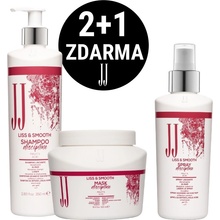 JJ Liss & Smooth šampón 350 ml + maska 500 ml + sprej 150 ml pro vyhlazení vlasů