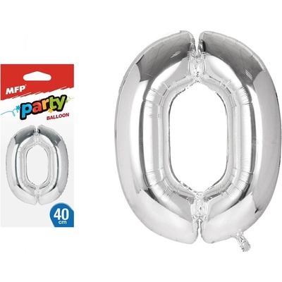 UNIPAP balónek č. 0 nafukovací fóliový 40 cm stříbrný 163984