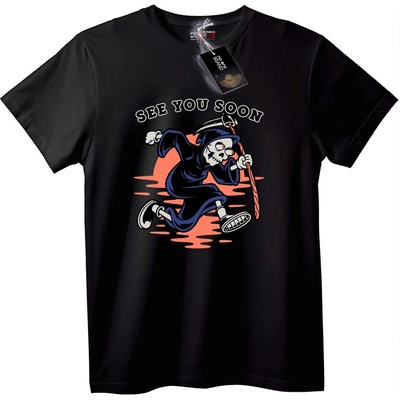 NOONEBRAND Тениска Смъртта 'Скоро Ще Се Видим' - 6XL, Black