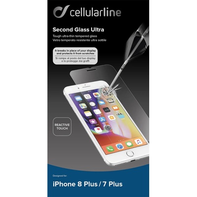 Cellularline Стъклен протектор Cellular Line за iPhone 7 plus / 8 plus - Прозрачен