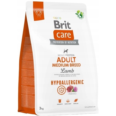 Brit Care Hypoallergenic Adult Medium Breed jehněčí 3 kg