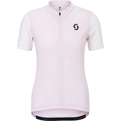 Scott Дамска фланелка с къс ръкав за колоездене Scott Women's Jersey Endurance S/S Cycling jersey - Bliss Pink / Cotton White (156-2863-0113)