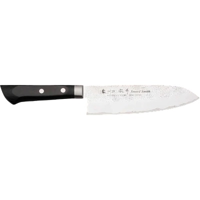 Satake Кухненски нож - SATAKE - Япония - стомана - AUS 8A - Santoku - черна дръжка - 170mm