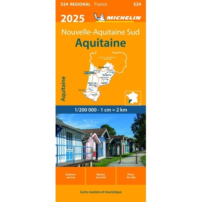 mapa Aquitaine - Nouvelle-Aquitaine Sud 1:200 t.