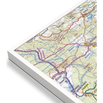 KČT 17 Dolní Pojizeří - Mladoboleslavsko a Nymbursko - nástěnná turistická mapa 60 x 90 cm Varianta: mapa v hliníkovém rámu, Provedení: bílý rám