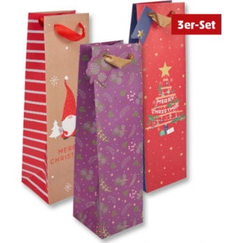 Home Ideas Darčeková vianočná taška Premium, 38x11x11 cm, 3 kusy