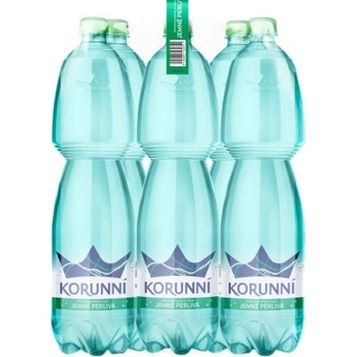 Korunní Jemně perlivá přírodní minerální voda multipack 6 x 1,5 l