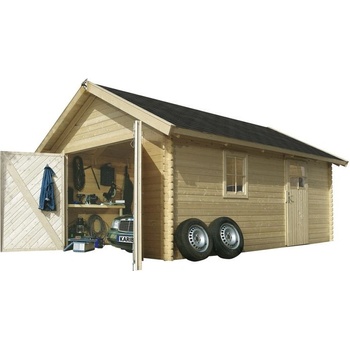 KARIBU 43545 dřevěná garáž