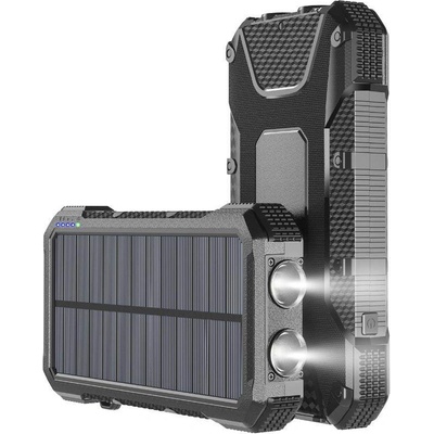 4smarts Solar Power Bank Rugged TitanPack Slim 20, 000mAh - соларна удароустойчива външна батерия с 5xUSB изхода, компас и фенер
