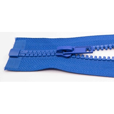 Deliteľný kostený zips - dĺžka (30 - 95 cm) - rôzne farby 95 cm kráľovská modrá bez ozdoby