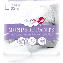 Monperi Plienkové nohavičky Pants L 8-13 kg 20 ks