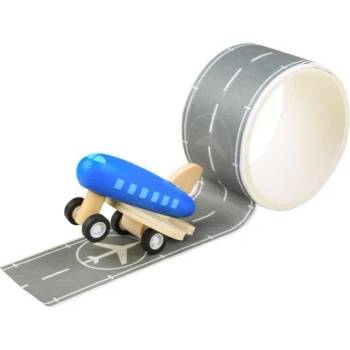 Image 1 of Bigjigs Toys - Тиксо - Улица с дървено самолетче