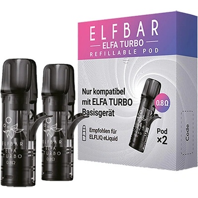 Elfbar ELFA Turbo cartridge 0,8 ohm 2 ks
