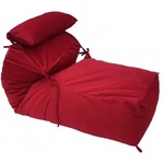 Pufrelax Комплект, пуф легло и декоративна възглавница, 500л. Yoga XL - Red Diamond, Перящ се калъф, Пълнеж с микс от мемори пяна и дунапрен, Гама Plush honey