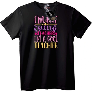 NOONEBRAND Тениска Аз съм готин учител - 5XL, Black