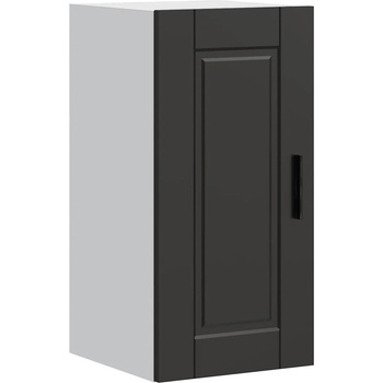 vidaXL Кухненски стенен шкаф Porto, черен, инженерно дърво (854018)