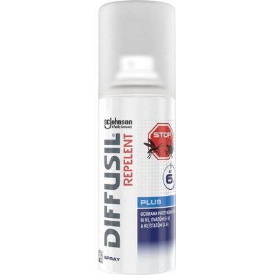 Diffusil Repelent Plus proti komárům ovádům a klíšťatům rychleschnoucí spray mini 50 ml