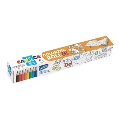 CARIOCA - Комплект от ролка за оцветяване и цветни моливи (42979)