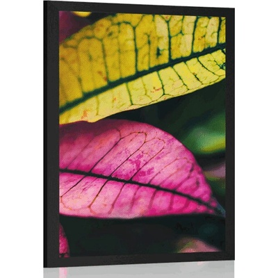 Plakát svěží listy - 30x45 silver