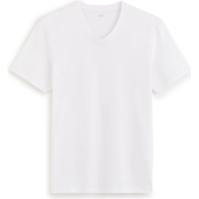 Celio Bavlněné tričko Debasev pánské bílá