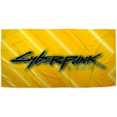 Sablio Ručník s potiskem Cyberpunk 2077 Žlutý 70 x 140 cm