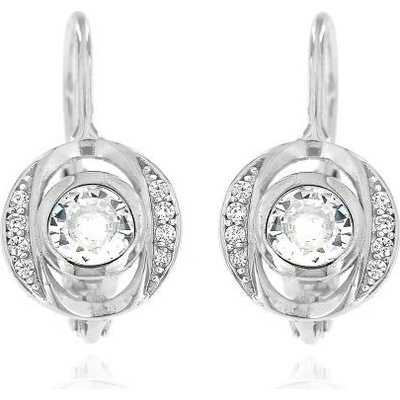 Zlatnictví U Kostela dámské náušnice s bílým kamínkem 1318B