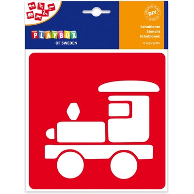 Playbox Šablony 6 ks dopravní prostředky 145x145 mm – Zboží Dáma