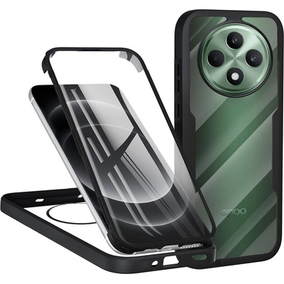 Techsuit Калъф за Oppo Reno12 F 4G / Reno12 F 5G / Reno12 FS + Протектор - ColorVerse 360 Series - Черен